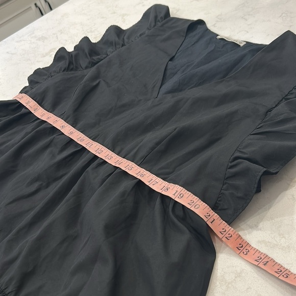 Abercrombie & Fitch Flutter Sleeve Tiered Mini Dress Black XXLT Plus Pockets - Picture 11 of 16